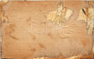 Léva, Levice; Városháza, automobil / town hall, automobiles (ragasztónyom / glue marks)