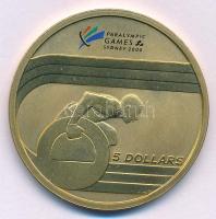 Ausztrália 2000. 5D Al-bronz "2000. évi Paralimpiai Játékok" T:UNC Australia 2000. 5 Dollars Al-Bronze "Sydney 2000 Paralympic Games" C:UNC Krause KM#517