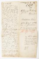 1869, 1,50 Ft-os lerovás: 3 x 50 kr függőleges csíkban bírósági iraton