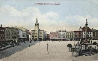 Kromeriz Masaryk square with market and restaurants (EB)