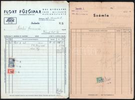 cca 1945 -1948 15 db okmánybélyeges számla, fejléccel