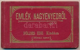 Nagyenyed, Aiud; leporellófüzet 10 lappal. Földes Ede kiadása, szecessziós borító / leporello booklet with 10 pages, Art Nouveau cover