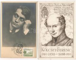 2 db RÉGI képeslap: Kölcsey Ferenc Centenárium, Ady Endre / 2 pre-1945 postcards: Kölcsey, Ady