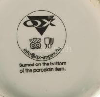 Modern porcelán konyhai tárolóedény, lezárható fedéllel, m: 13 cm