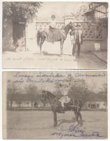 LOVAK - 4 db RÉGI képeslap, közte 3 fotó / HORSES - 4 pre-1945 postcards, including 3 photos