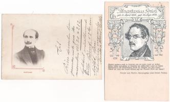 HÍRES EMBEREK - 4 db RÉGI képeslap / FAMOUS PEOPLE - 4 pre-1945 postcards