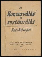 A konzerválás és restaurálás kézikönyve. Kézirat gyanánt. Szerk.: Lakos Lajos. Bp., 1952., Múzeumok és Műemlékek Országos Központja, 8+88 p. Kiadói papírkötés, foltos borítóval.