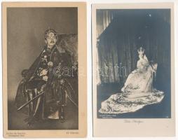 IV. KÁROLY ÉS ZITA KIRÁLYNÉ - 5 db RÉGI képeslap / CHARLES I OF AUSTRIA AND QUEEN ZITA - 5 pre-1945 ...