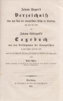 Pogner [János], Johann: 
[Pogner János naplója. A pozsonyi evang. egyháznak építéséről 1636-1638 év...