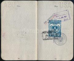 1937 Amerikai Egyesült Államok fényképes útlevele magyar származású személy (Margaret Steinberger) r...