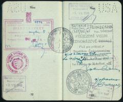 1948 Amerikai Egyesült Államok fényképes útlevele magyar származású személy (Margaret Steinberger) r...