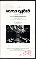 1983 Varga Győző (1929-2015) grafikusművész DEDIKÁLT kiállítási prospektusa