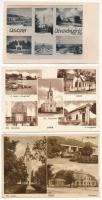 10 db RÉGI magyar város képeslap, közte 1 modern / 10 pre-1945 Hungarian town-view postcards, including 1 modern