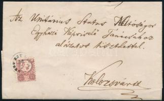 1873 Réznyomat 5kr levélen / on cover ERDŐ SZT. GYÖRGY - Kolozsvár