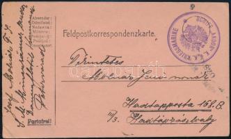 1915 Tábori posta levelezőlap / Field postcard SCHIFF ANDOR K.u.K. KRIEGSMARINE