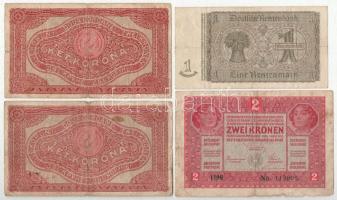 Vegyes: 1917. 2K + 1920. 2K "2ab" (2x) + Német Harmadik Birodalom 1937. 1M T:VG
Adamo K6