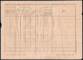 1923 Nagy méretű nyomtatvány adózásról 8 db portó bélyeggel ellátva / Printed matter with postage du...