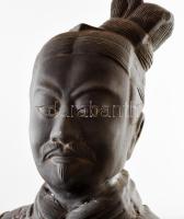 Kínai harcos. nagy méretű szobor. Festett gipsz. Kína XX. sz. 74 cm / Chinese warrior. large statue....