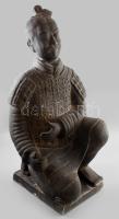 Kínai harcos. nagy méretű szobor. Festett gipsz. Kína XX. sz. 74 cm / Chinese warrior. large statue....