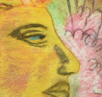 Klie Zoltán (1897-1992): Női arckép. Pasztell, papír, jelezve jobbra lent, üvegezett fakeretben, 68x...