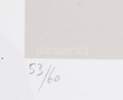 Konok Tamás (1930-2020): Geometrikus kompozíció (sine loco et anno), 2000. Szitanyomat, papír, jelze...