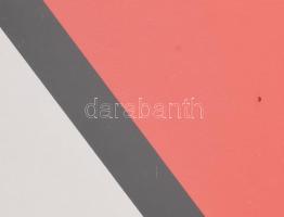 Konok Tamás (1930-2020): Geometrikus kompozíció (sine loco et anno), 2000. Szitanyomat, papír, jelze...