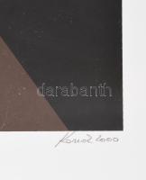 Konok Tamás (1930-2020): Kompozíció (sine loco et anno), 2000. Szitanyomat, papír, jelzett. Számozot...