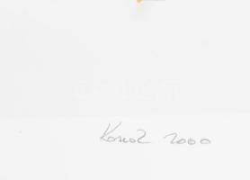 Konok Tamás (1930-2020): Konstruktivista kompozíció (sine loco et anno), 2000. Szitanyomat, papír, j...