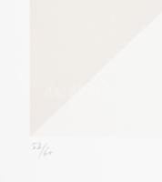 Konok Tamás (1930-2020): Konstruktivista kompozíció (sine loco et anno), 2000. Szitanyomat, papír, j...