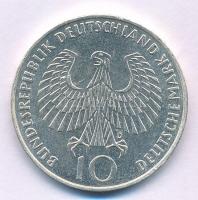 NSZK 1972D 10M Ag "MünchenI Olimpia / Olimpiai Láng" T:AU FRG 1972D 10 Mark Ag "Olymp...