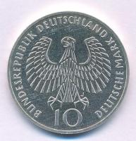 NSZK 1972J 10M Ag "MünchenI Olimpia / Olimpiai Láng" T:AU (PP) FRG 1972J 10 Mark Ag "...