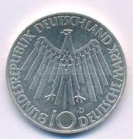 NSZK 1972D 10M Ag "MünchenI Olimpia / Spirál" T:AU FRG 1972D 10 Mark Ag "Olympic Game...