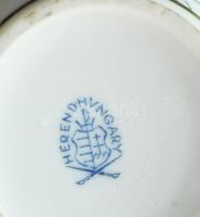 Herendi Viktória mintás bonbonier. Jelzett, kézzel festett, hibátlan, d: 7 cm