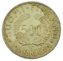 Finnország 1951. 500M Ag "Olimpia" T:AU patina / Finland 1951. 500 Markkaa Ag "Olympiad" C:AU patina Krause KM#35