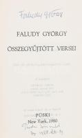 Faludy György összegyűjtött versei. A szerző, Faludy György (1910-2006) költő és a kiadó Püski Sándor (1911-2009) által ALÁÍRT példány! New York, 1980., Püski, 635 p. Emigráns! Kiadói egészvászon-kötés, szakadt kiadói papír védőborítóban.