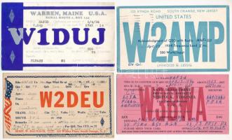 32 db RÉGI amerikai rádióamatőr üdvözlőlap / 32 pre-1945 American QSL greeting cards (i.e. confirmation cards of two-way communication between two amateur radio stations)