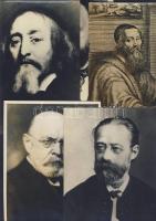 5db régi fénykép híres emberekről, mint: Svetana, Jirásek, Dvorák...