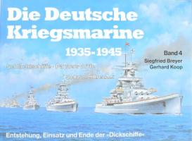 Breyer Koop: Die deutsche Kriegsmarine 1935-1945. Band 1-5. Complete! Kiadói kartonált papírkötésben...