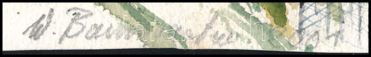 W Baumgartner jelzéssel: Villa. Akvarell, papír, 18×23,5 cm