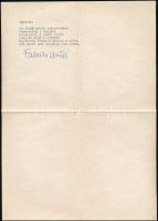 Faludy György (1910-2006) Ballada melyben Villon mester embertársai bocsánatát kéri, a szerző által ...