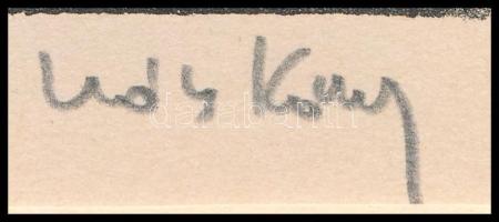 Kós Károly (1883-1977): Kastély. Linómetszet, papír, paszpartuban, utólagos jelzéssel, 14×11 cm