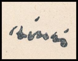 Rippl-Rónai József (1861-1927): Lovak. Cinkográfia, papír, jelzett a cinkográfián, paszpartuban, 17×...