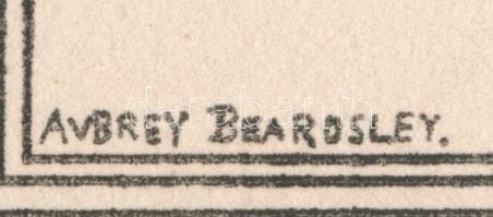 Beardsley, Aubrey Vincent (1872-1898): Erotikus grafika, cinkográfia, papír, paszpartuban, jelzett a...