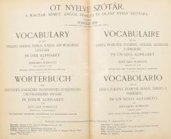 Somogyi Ede - Öt nyelvű szótár. - A magyar, német, angol, francia és olasz nyelv szótára. I-II. egyb...
