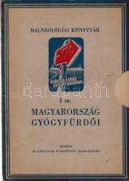 Magyarország gyógyfürdői. Összeállították: Aujeszky László, Papp Ferenc, Frank Miklós. Budapest, 1949. (Országos Fürdőügyi Igazgatóság - Révai-nyomda). 64 p. Oldalszámozáson belül 12 egész oldalas fotóval díszítve. Kiadványuk a háború után helyreállított budapesti és vidéki gyógyfürdők éghajlattani, földtani és gyógykezelési adatait összegzi a gyógyulni vagy éppen kikapcsolódni vágyó dolgozók széles rétegének tájékoztatása céljából. (Balneológiai könyvtár. 1. szám.) Fűzve, színes, illusztrált kiadói borítóban, az első borítón apró javítással. Jó példány. Ritka.