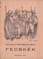 Szvoboda Béla, mindszenti:  Fecskék. Cserkész elbeszélések. Az illusztrációkat Márton Lajos rajzolta. Budapest, 1934. (Balla Dezső kiadása - Krautvig István ny.) 63 + [1] p. Egyetlen kiadás. Oldalszámozáson belül Márton Lajos néhány szövegközti grafikájával. [Filléres cserkész könyvtár, 2. szám.] Fűzve, Márton Lajos rajzával illusztrált kiadói borítóban.