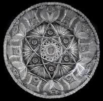 Kristály kínáló tál, hibátlan d 21 cm