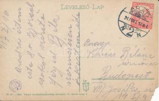 1917 Arad, Andrássy tér. Vasúti levelezőlapárusítás 25. sz. 1916. / square (EM)