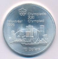 Kanada 1973. 10D Ag "Montreali Olimpia - Montreal látképe" kapszulában T:UNC Canada 1973. 10 Dollars Ag "Montreal Olympic Games - Montreal Skyline" in capsule C:UNC Krause KM#87