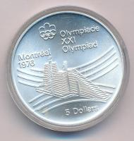 Kanada 1976. 5$ Ag "Montreali Olimpia - Olimpiai falu" T:UNC Canada 1976. 5 Dollars Ag "Montreal Olympics - Olympic Village" C:UNC